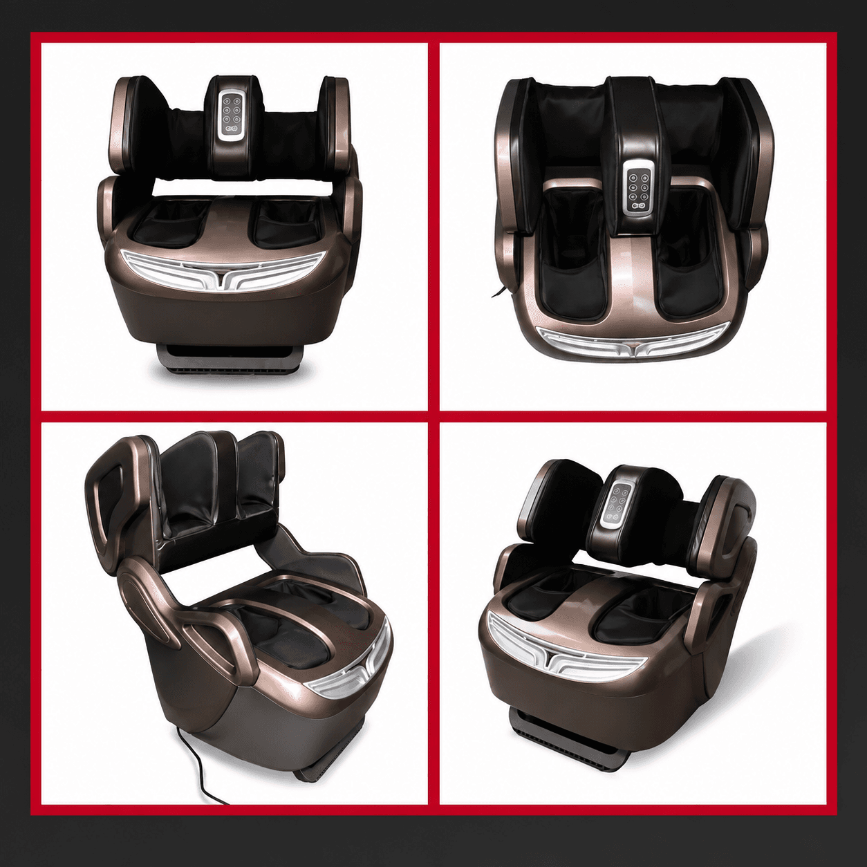 Kiyo-416 Classic Premium Leg Massager with Air Compression, Heel Shaking, Leg Rubbing & Heat Therapy Thumbnail 4