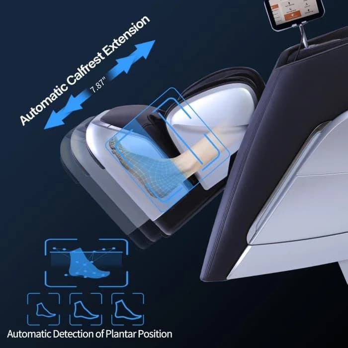 A-710-2 Classic Premium 4D Zero Gravity AI Massage Chair with 135cm S+L Track, Graphene Shawl Heating, TFT Screen & Calf Kneading Thumbnail 11