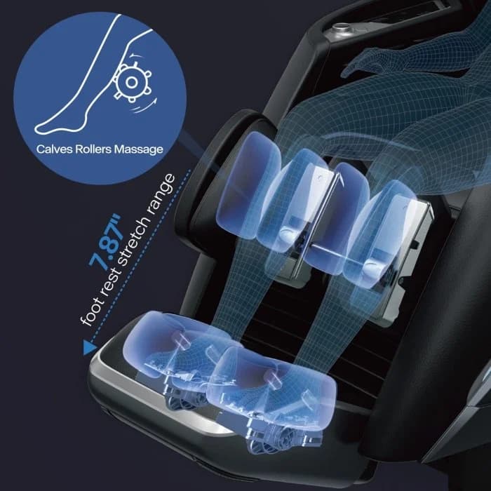A-710-2 Classic Premium 4D Zero Gravity AI Massage Chair with 135cm S+L Track, Graphene Shawl Heating, TFT Screen & Calf Kneading Thumbnail 12